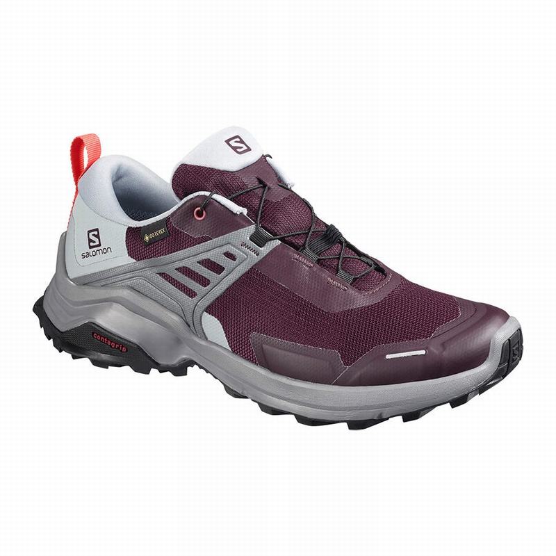 Chaussures De Randonnée Salomon Femme Bordeaux - Salomon X RAISE GORE-TEX - France (7368-RPUZH)